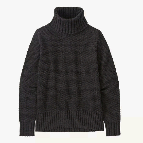 Patagonia Sweaters - Patagonia Recycled Cashmere Wool Textured Turtleneck Sweater S Dark Gray 2024